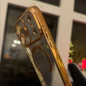 Gold and Clear Phone Case